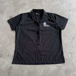 Vintage Y2K Boxy Cropped Button-Up Shirt - M